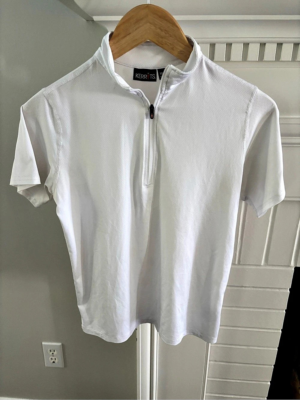 Kerrits Ice Fil Lite Short Sleeve Riding Shirt White XL- Youth